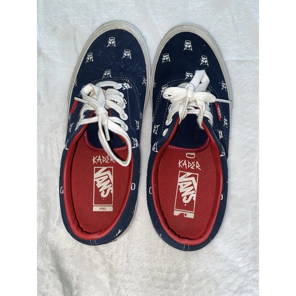 Vans Era Pro Kader Sylla Devil Skull Navy‎ Blue Red Skate Shoes Men's Size 9